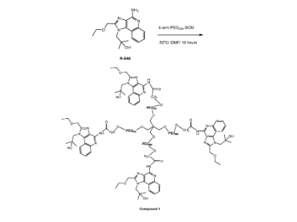 Synthesis of 4‑arm‑PEG20k‑CM‑N‑R848