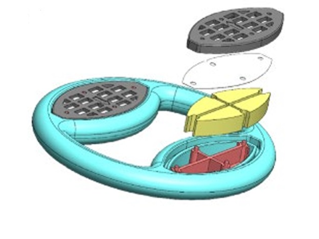 Drug-loaded Lobes of Flexible Elastomeric Vaginal Ring with multiple components for drug storage and a release member